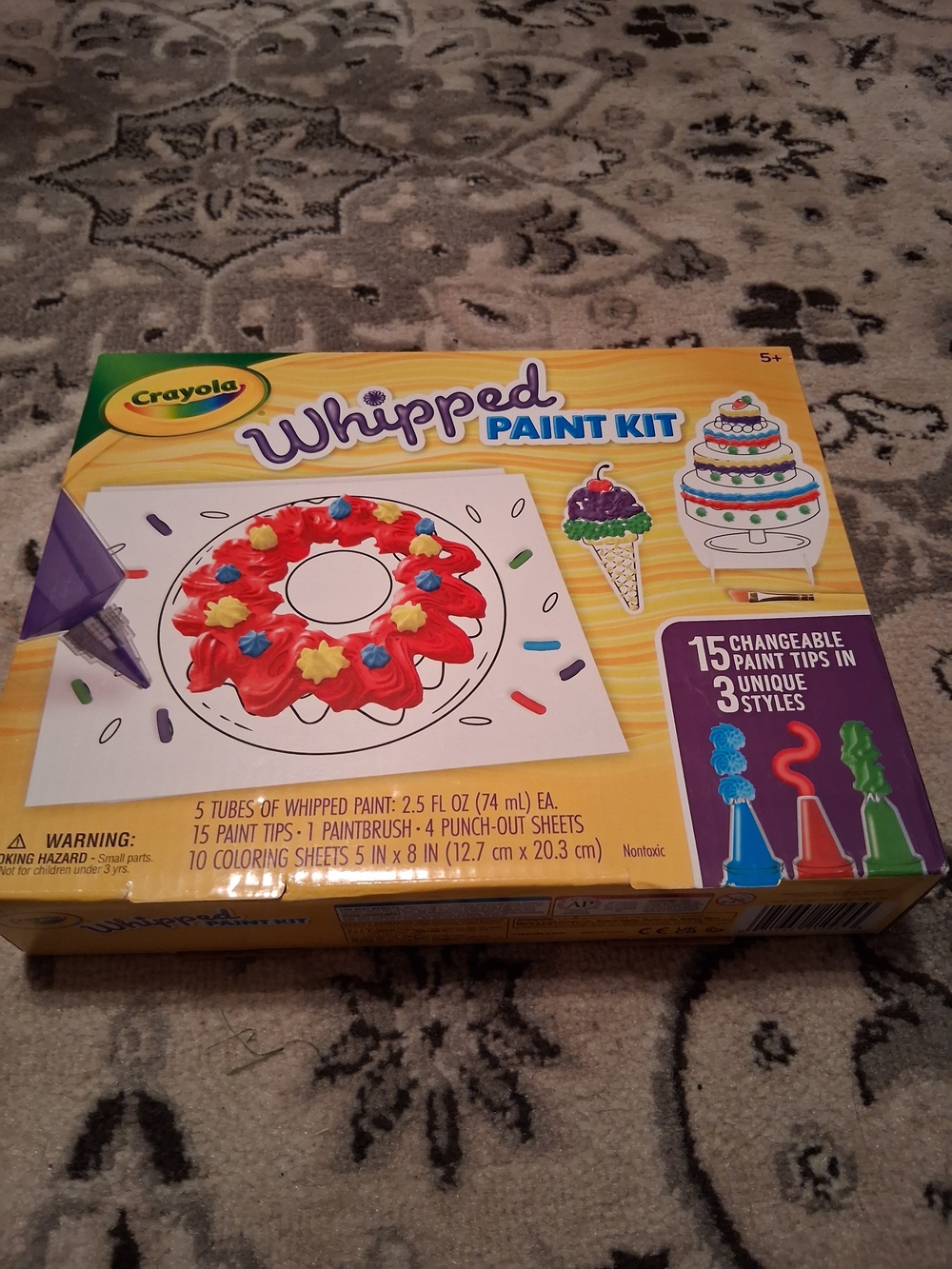 Crayola Whipped Paint Kit - Yellow, Red, Blue, Green, Purple